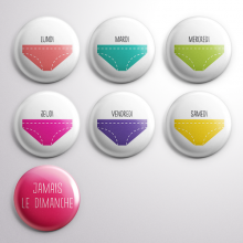 7 Badges Culottes Vives